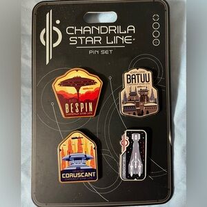 Star Wars Chandrila Star Line Galactic Starcruiser Destinations Pin Set New